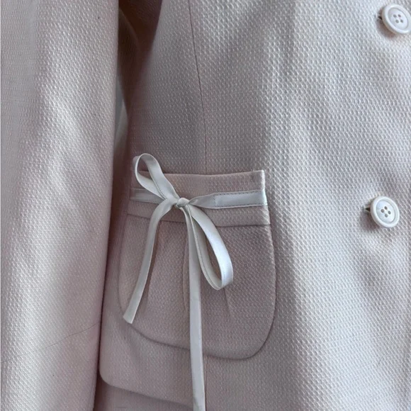 Elegant Cream Pencil Skirt Suit Set with Blazer size US6-8 - Picture 2 of 10